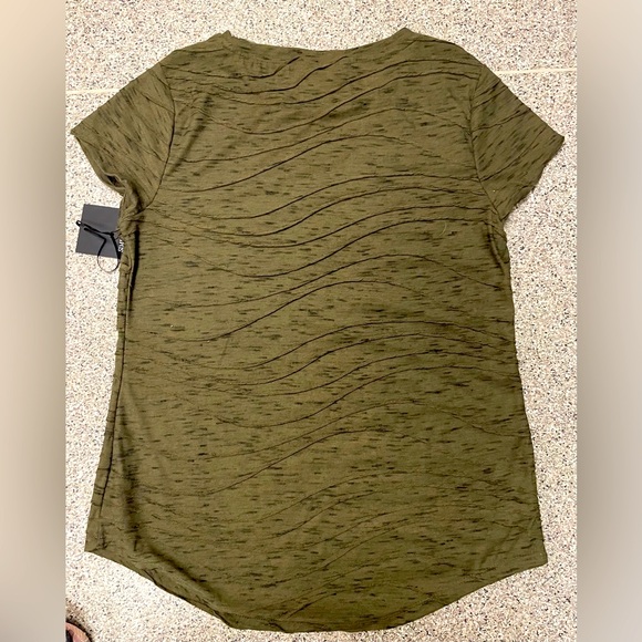 Simply Vera Wang Green (Olive ) Jacquard Design Top Size Small- NWT - Picture 3 of 5